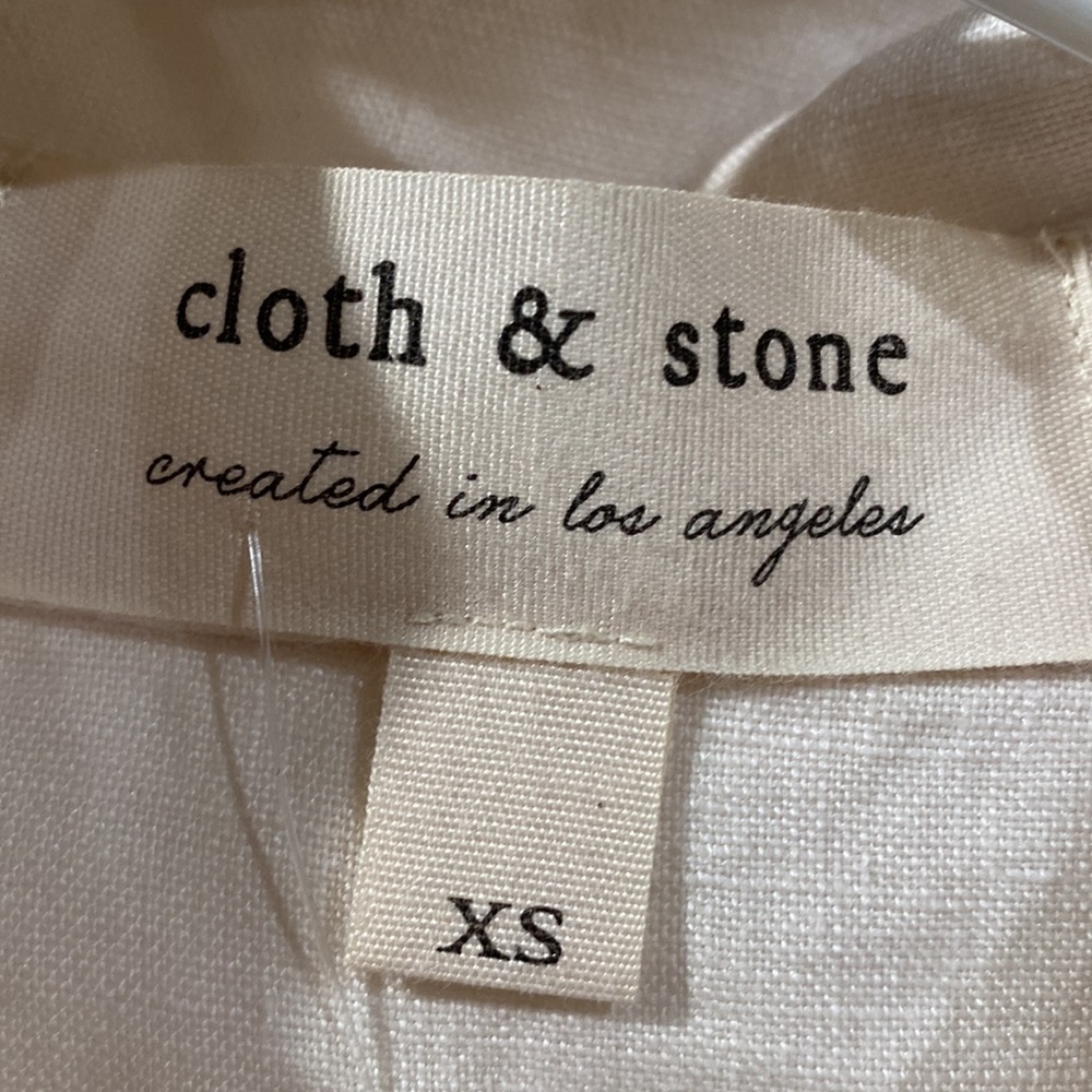Cloth & Stone Rolled Hem Tie Waist Short Sleeve Pocket Utility Romper - Picture 5 of 5